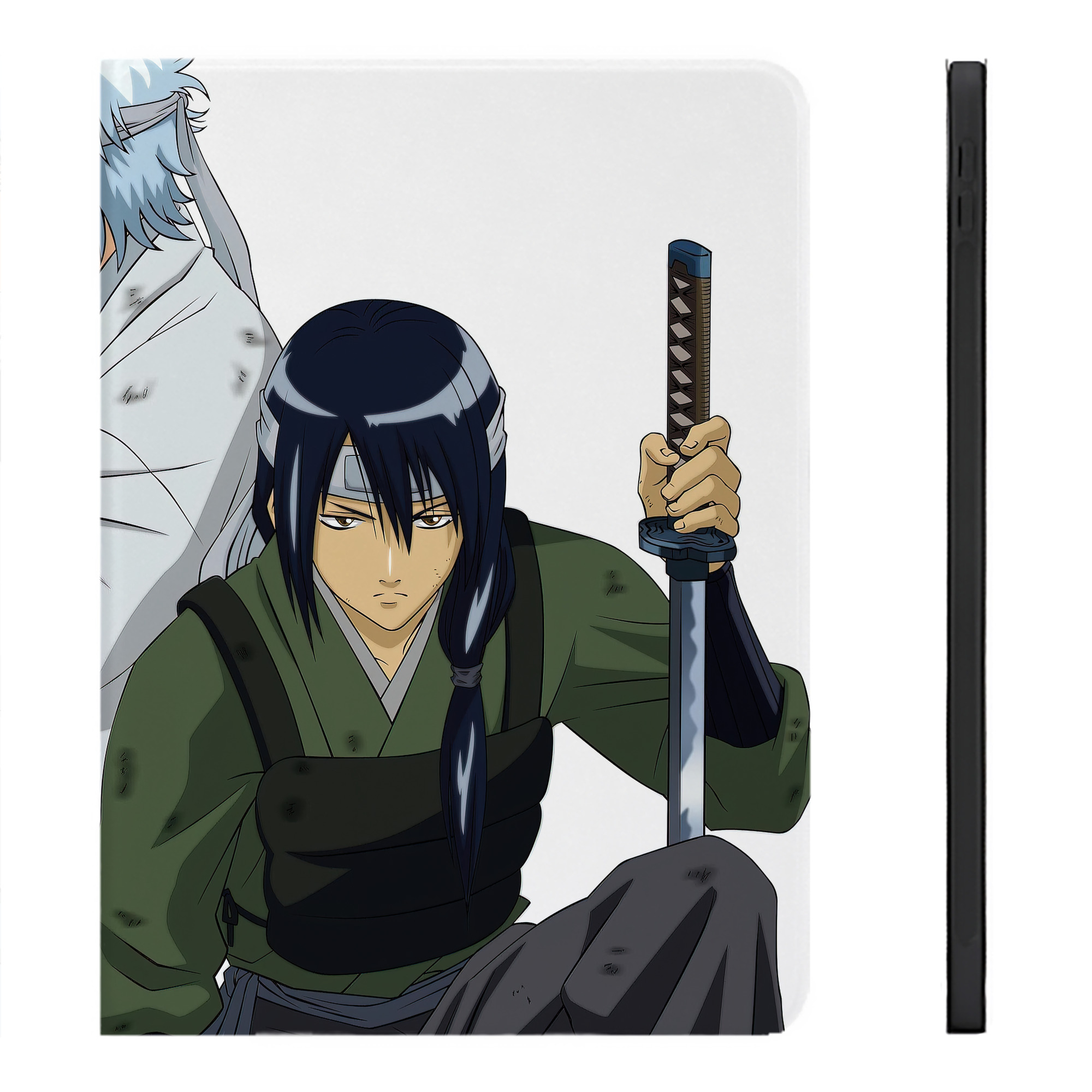 （画像用） ぎんたま 坂田銀時（さかたぎんとき） 神楽 志村新八（しむら しんぱち） GINTAMA Sakata Gintoki Kagura Shimura Shinpachi IPadケース ペンホルダー付き ブックスタイルデザイン